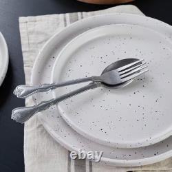 Jade 32-Piece White Stoneware Dinnerware Set (Service for 8)