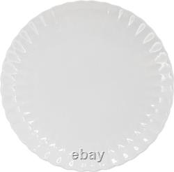 Jane 16-Piece Scalloped White Porcelain Dinnerware Set for Elegant Dining