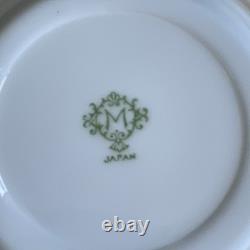 Japanese Porcelain Floral Gold Trim Dinner Set Plates Bowls Cups Saucers