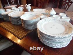 Johann Haviland Bavaria Germany Blue Garland Dinnerware Set 12 Person 88 Piece
