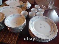 Johann Haviland Bavaria Germany Blue Garland Dinnerware Set 12 Person 88 Piece