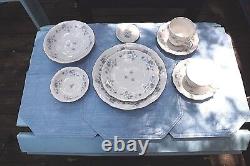 Johann Haviland Fine China Blue Garland 214 Piece Elegant Formal Dinnerware Set