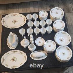 Johann Haviland Traditions Fine China Dinner Set Floral Porcelain White Pink