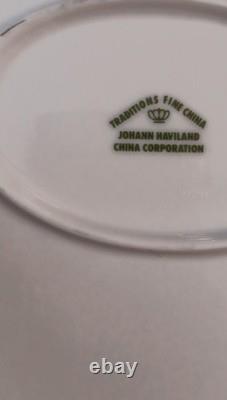 Johann Haviland Traditions Fine China Dinner Set Floral Porcelain White Pink