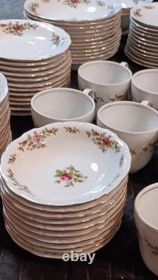 Johann Haviland Traditions Fine China Dinner Set Floral Porcelain White Pink