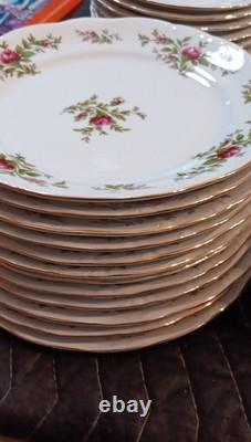 Johann Haviland Traditions Fine China Dinner Set Floral Porcelain White Pink