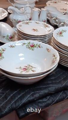 Johann Haviland Traditions Fine China Dinner Set Floral Porcelain White Pink