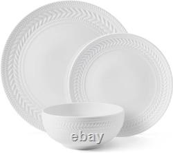 Josephine 24-Piece White Dinnerware Set for 8 Elegant & Durable