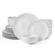 Josephine 24 piece Dinnerware Set, Service for 8, White