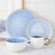 Josephine Formal Porcelain Dinnerware Set Of 4 Blue White And Gold 16piece