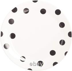 KATE SPADE Deco Dot 12-Piece Dinnerware Set, 18.3 LB, White