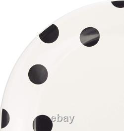 KATE SPADE Deco Dot 12-Piece Dinnerware Set, 18.3 LB, White