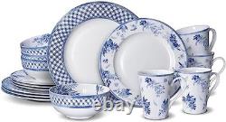 Kiley Bone China Lightweight Chip Resistant 16 Piece Dinnerware Set, Service for Kiley Bone China Lightweight Chip Resistant 16 Piece Dinnerware Set, Service for