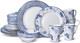 Kiley Bone China Lightweight Chip Resistant 16 Piece Dinnerware Set, Service for