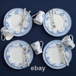 Kiley Bone China Lightweight Chip Resistant 16 Piece Dinnerware Set, Service for