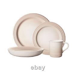 LE CREUSET Classic 16 pieces Dinnerware Set with Mugs, Plates, Bowls Stoneware NEW