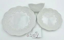 LENOX $316 Chelse Muse SCALLOP 12 Pc Dinnerware WHITE Set Plates & Bowls Serve 4