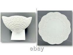 LENOX $316 Chelse Muse SCALLOP 12 Pc Dinnerware WHITE Set Plates & Bowls Serve 4