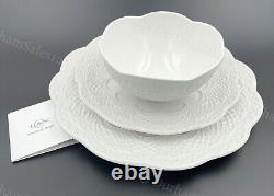 LENOX $316 Chelse Muse SCALLOP 12 Pc Dinnerware WHITE Set Plates & Bowls Serve 4