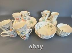 LENOX Butterfly Meadow Collection 29 Pieces Dinnerware Set NEW