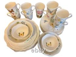 LENOX Butterfly Meadow Collection 29 Pieces Dinnerware Set NEW
