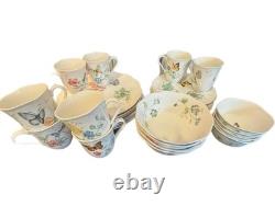 LENOX Butterfly Meadow Collection 29 Pieces Dinnerware Set NEW