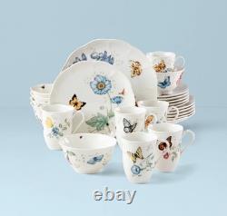 LENOX Butterfly Meadow Collection 29 Pieces Dinnerware Set NEW