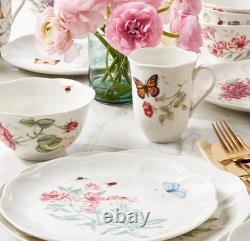 LENOX Butterfly Meadow Collection 29 Pieces Dinnerware Set NEW