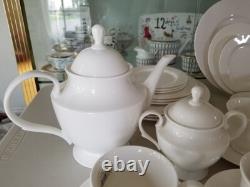 LENOX Classic White Dinnerware 42 Piece Set, Made in USA, All Brand New