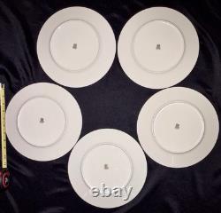 LENOXBlack Royale' PLATINUM RIMMED USA Made-25 PIECE/5 SET-PRISTINE! Porcelain
