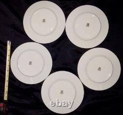 LENOXBlack Royale' PLATINUM RIMMED USA Made-25 PIECE/5 SET-PRISTINE! Porcelain