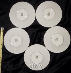 LENOXBlack Royale' PLATINUM RIMMED USA Made-25 PIECE/5 SET-PRISTINE! Porcelain