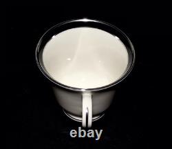 LENOXBlack Royale' PLATINUM RIMMED USA Made-25 PIECE/5 SET-PRISTINE! Porcelain