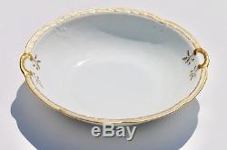 LIMOGES Dinnerware set for 8 Gold Rim DINNER B&B BERRY BOWL CUP SAUCER 41pc Mint