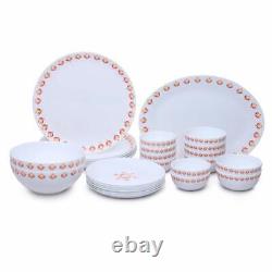 Larah Moon Gardenia 27 Pcs Dinnerware Set Opalware Dinner Set By Borosil