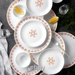 Larah Moon Gardenia 27 Pcs Dinnerware Set Opalware Dinner Set By Borosil