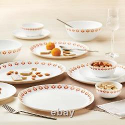 Larah Moon Gardenia 27 Pcs Dinnerware Set Opalware Dinner Set By Borosil