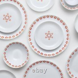 Larah Moon Gardenia 27 Pcs Dinnerware Set Opalware Dinner Set By Borosil