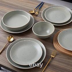 Lauren Modern Stoneware 16-piece Round Dinnerware Set Plates and Bowls Set Di