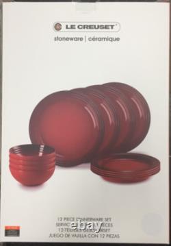 Le Creuset 12-piece Dinnerware Set White