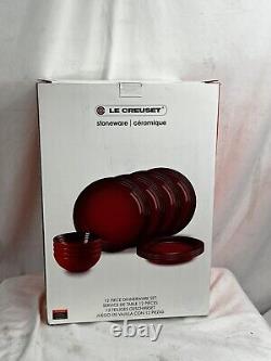 Le Creuset Stoneware 12 Piece Dinnerware Set