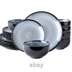 LeRatio Ceramic Dinnerware Sets of 6Stoneware Plates and Bowls SetsHandmade R