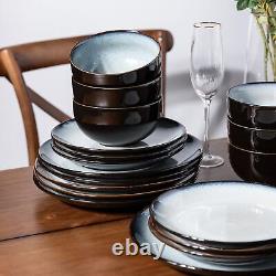 LeRatio Ceramic Dinnerware Sets of 6Stoneware Plates and Bowls SetsHandmade R