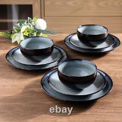 LeRatio Ceramic Dinnerware Sets of 6Stoneware Plates and Bowls SetsHandmade R