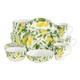 Lemon Floral Bone China Dinnerware Set, Service for 4, 20 Piece