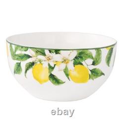 Lemon Floral Bone China Dinnerware Set, Service for 4, 20 Piece