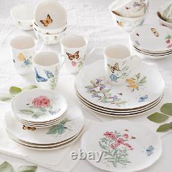 Lenox 865075 Butterfly Meadow 28-Piece Dinnerware Set, White