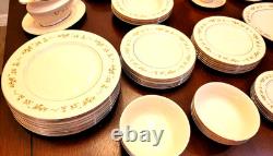 Lenox Brookdale H500 Fine China Set (56 Pieces) with Serving Pieces & Gravy Boat