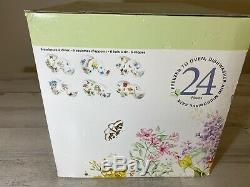 Lenox Butterfly Meadow 24 Piece Porcelain Dinnerware Set Service for 6 New