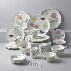 Lenox Butterfly Meadow 28-Piece Dinnerware Set Service for 4 Porcelain